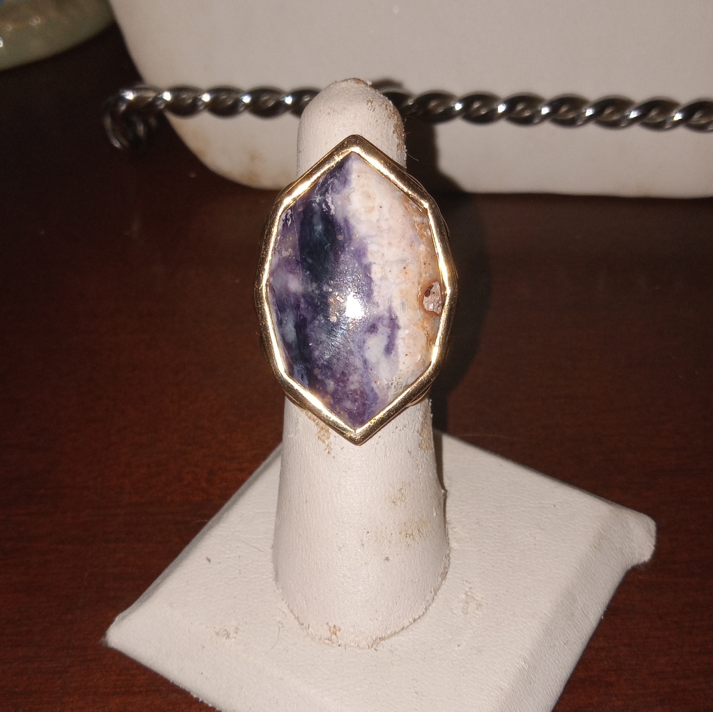 Studio Barse Purple And White Stone Ring 50$